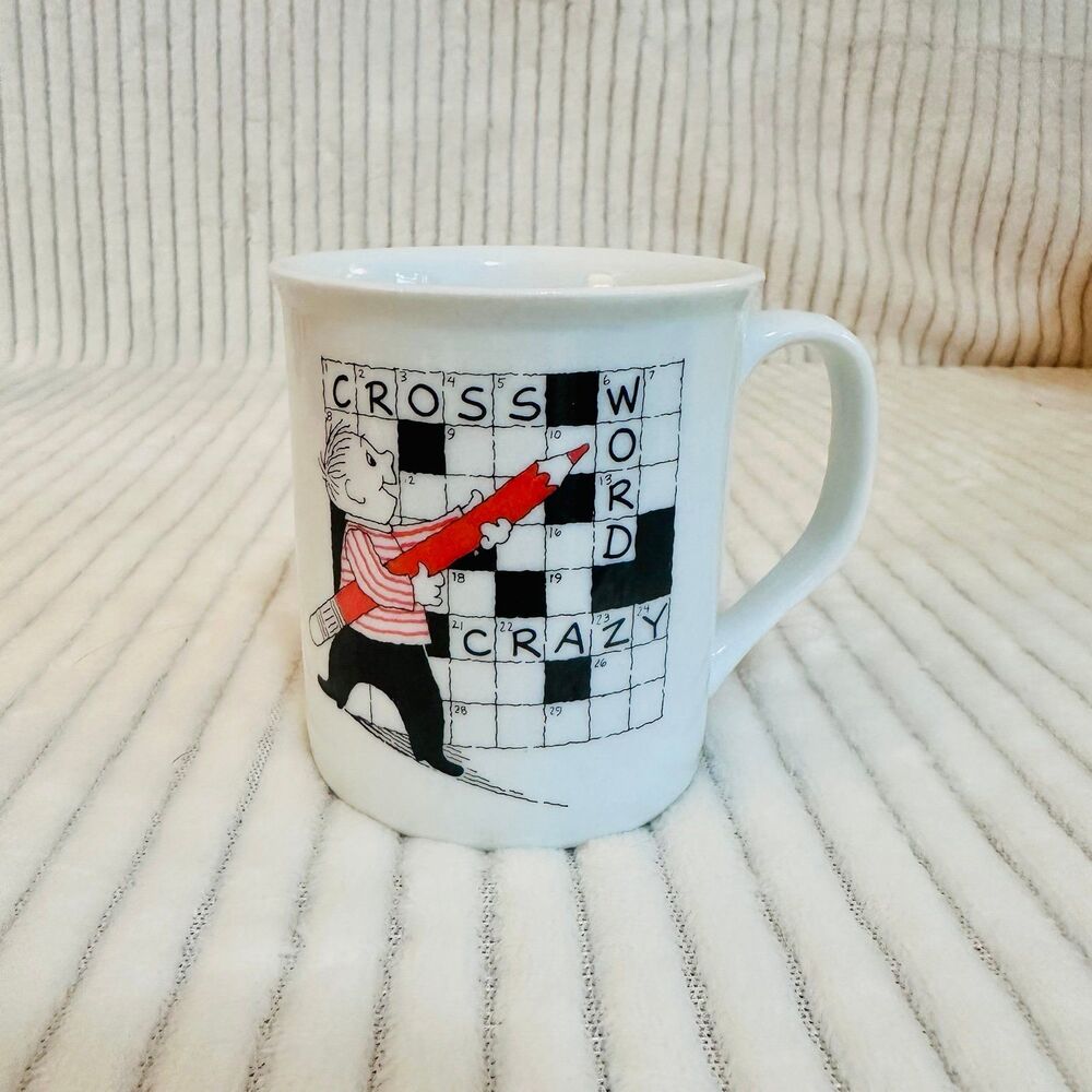 Crossword Crazy Porcelain Coffee Mug